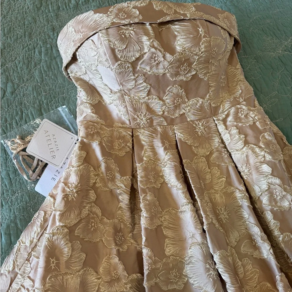 Azazie Atelier Florentine Strapless Gown in Vintage Blush - Bridal, Wedding - Picture 11 of 16